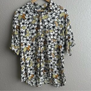 Reyn Spooner floral Hawaiian‎ surf short sleeve button up shirt